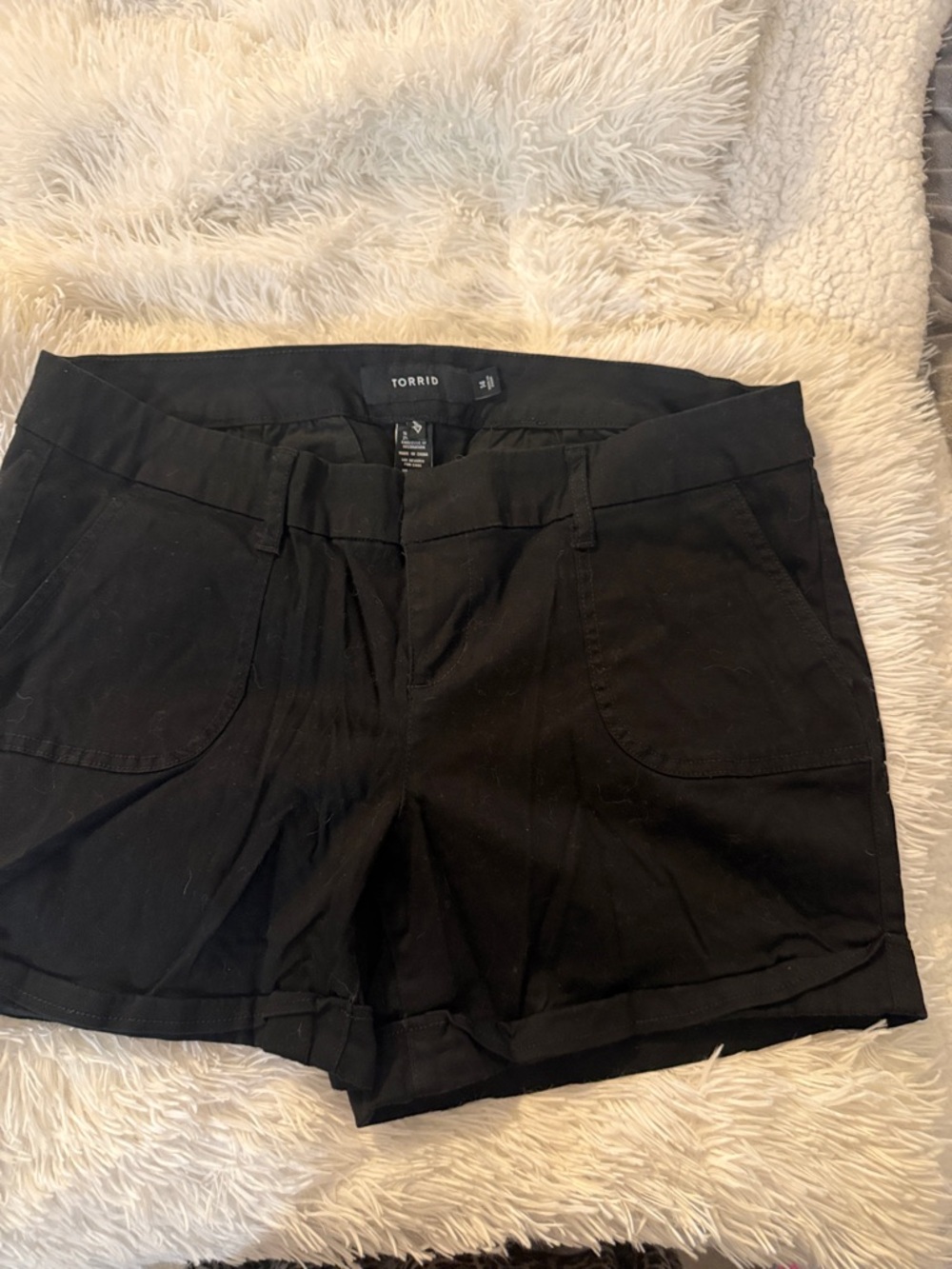 torrid Black High-Rise Casual Shorts